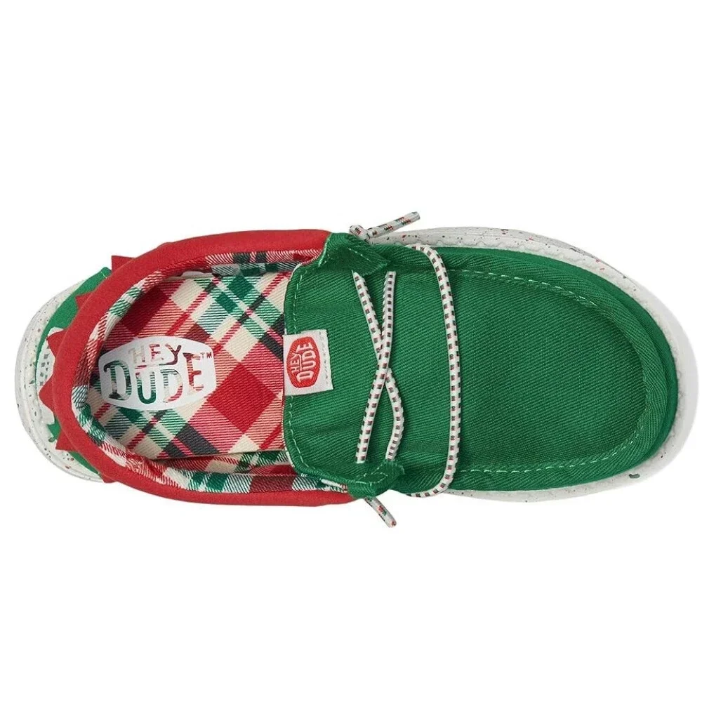 Hey Dude Wally Holiday ELF 42147-3XX Toddler Green Slip-On Casual Shoes ZOGG2031